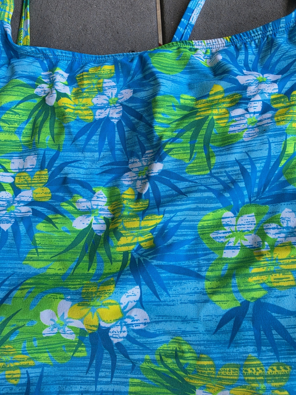 Catalina Blue & Green Floral Tankini Top and Swim Shorts - Picture 2 of 3